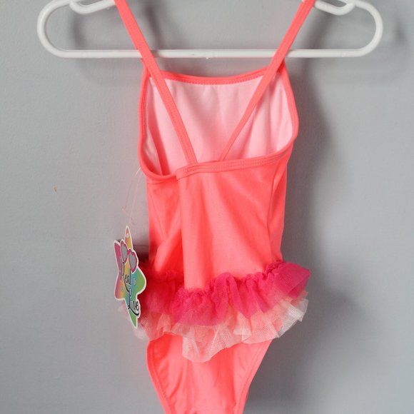 🍁5/$25🎃 Real Love Coral Bathing Suit Size 2T New - Picture 3 of 3